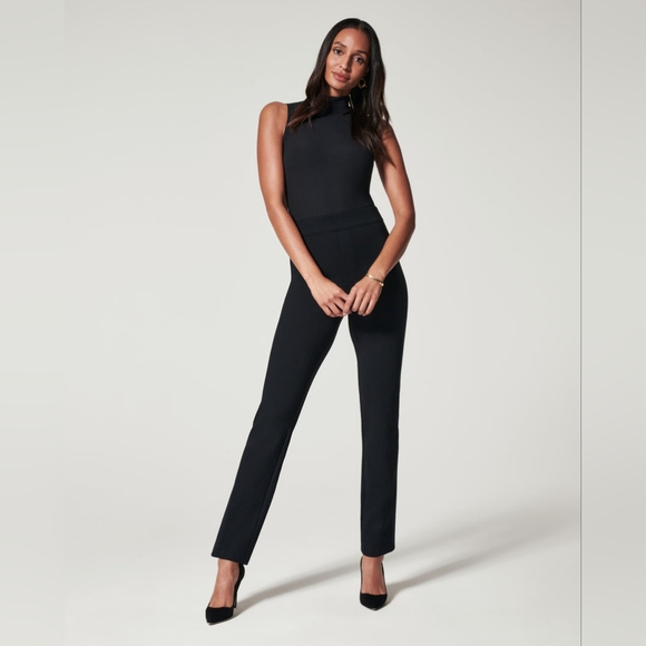 SPANX Pants - SPANX The Perfect Pant Slim Straight in black, size medium tall